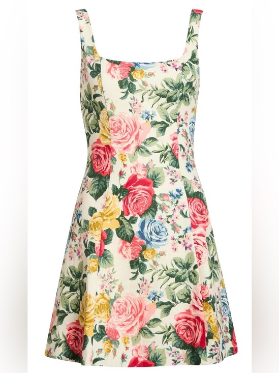 Dresses & Skirts - NWT WAYF Floral Linen Blend Smocked Back Fit & Flare Mini Dress M